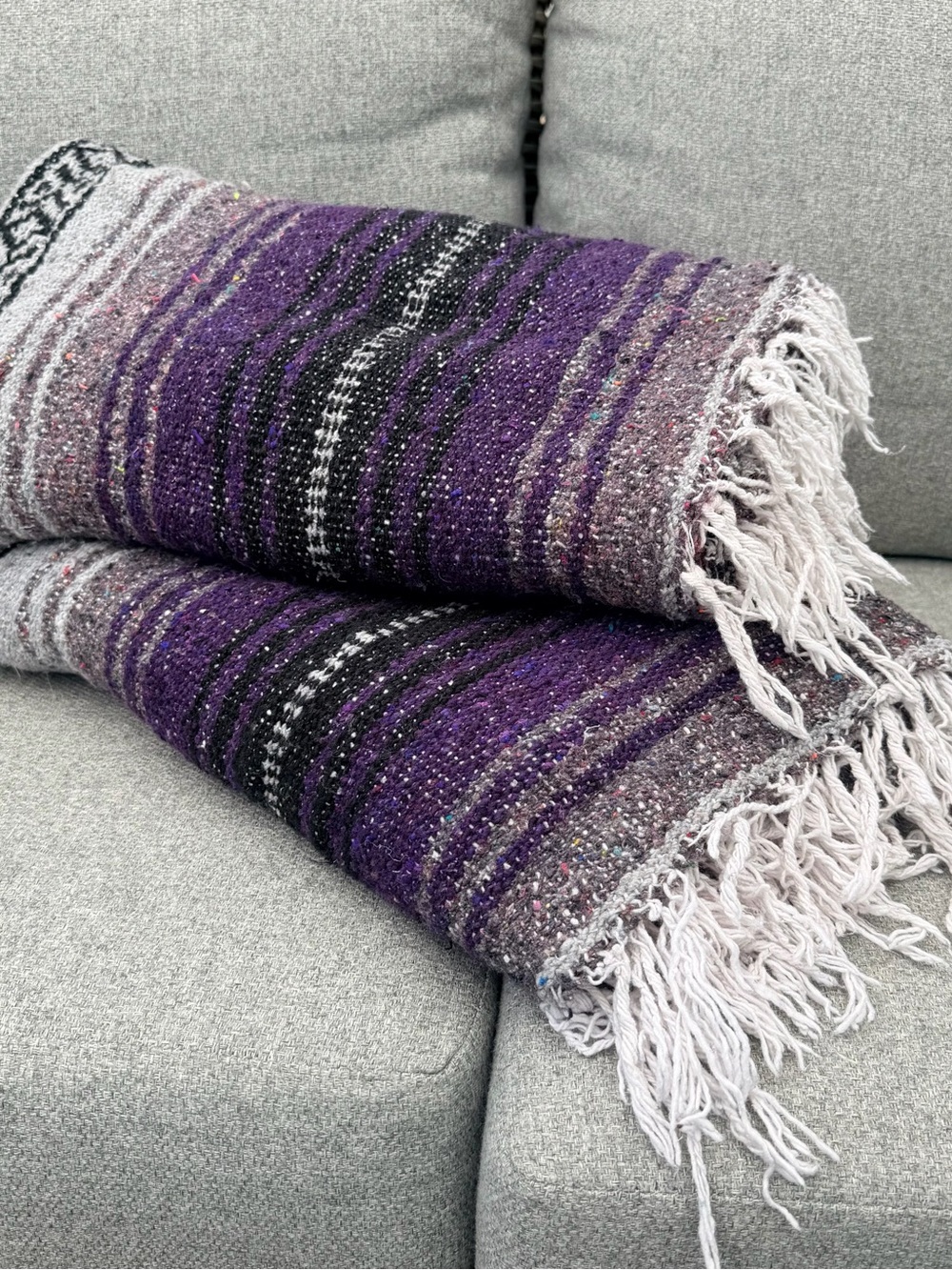 Authentic Falsa Blanket | Handwoven Throw Blanket with Fringe | SET of 2